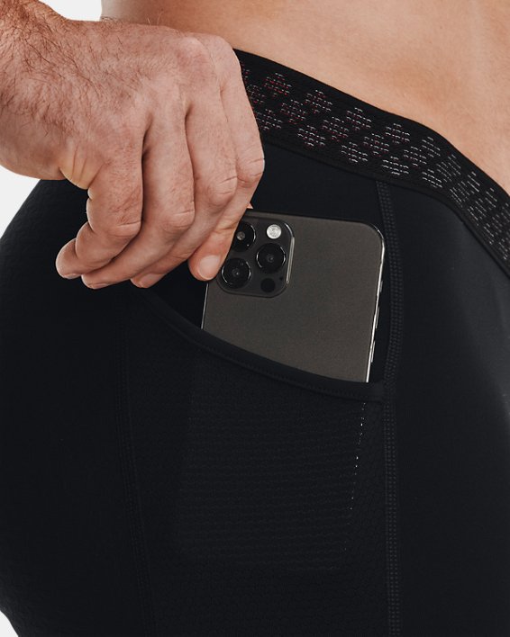 กางเกงขาสั้น UA RUSH™ SmartForm Long สำหรับผู้ชาย, Black, pdpMainDesktop image number 3